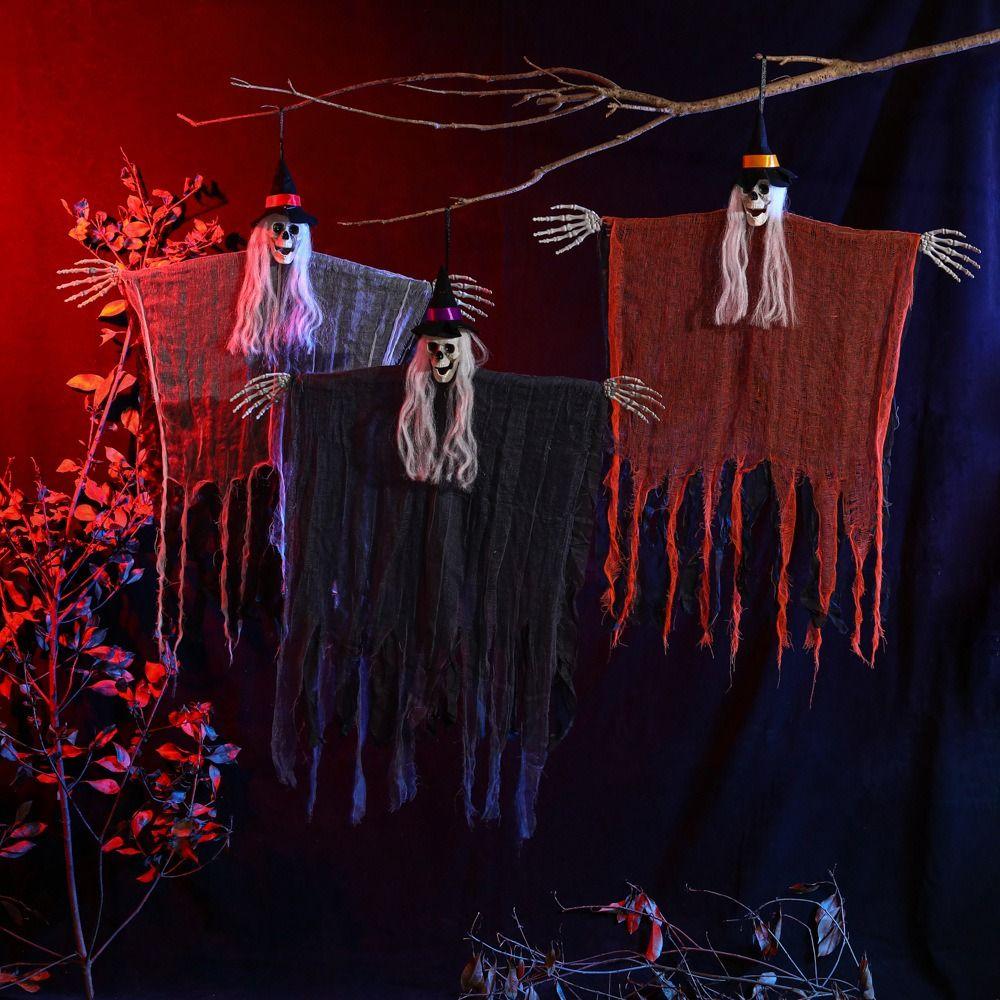 Haunted Hanging Ghost Ornaments With Hood Halloween Hanging Pendant  Trick Or Treat