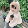 Mecoyas Детское пончо с капюшоном для красной холодной погоды, подарок на детский душ, день рождения, пончо, детское пальто, детский плащ/накидка для девочек, худи, осень/зима