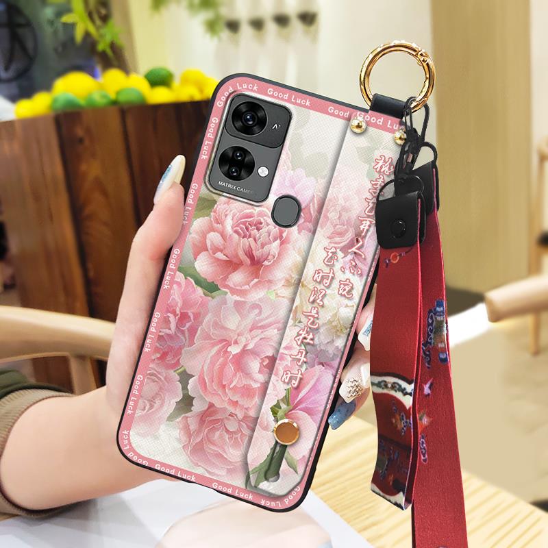 Водонепроницаемый Модный Чехол для Телефона Для Oukitel C33 Защитный Нарукавник для Пожилой Дамы в Китайском Стиле Прочный Ремешок-Кольцо на Запястье