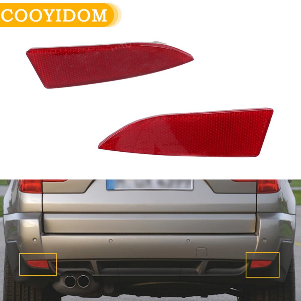 Car Rear Bumper Reflector Left/Right Side for E83 X3 07-10 Bumper Trim Red Reflector 63147162218 63147162217 Light Cover