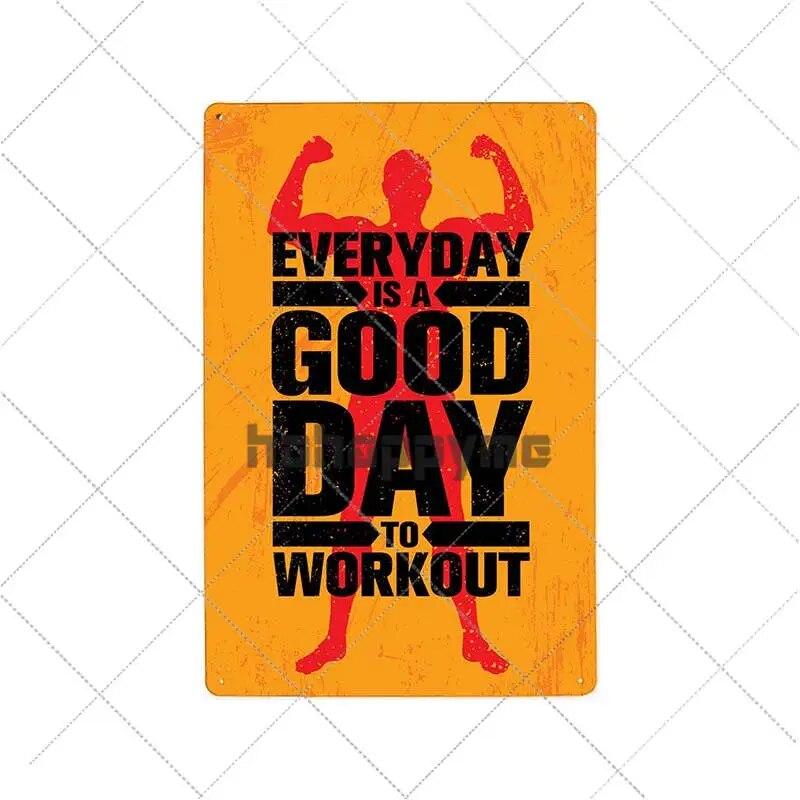 Правило для спортзала, металлический знак, фитнес, мотивационные цитаты, плакат, табличка для тренировки, человек, пещера, паб, бар, настенная декоративная винтажная тарелка 20x30 см