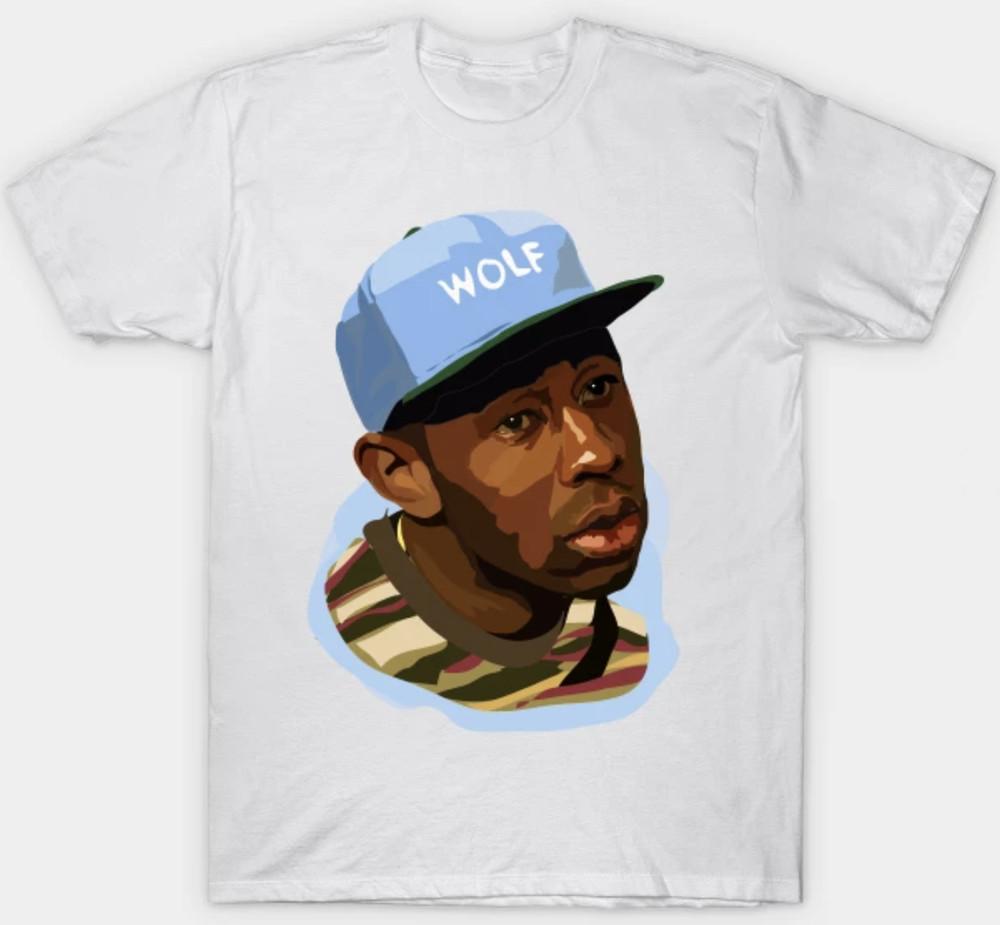 Tyler The Creator Белая Взрослая S-3XL Фан-арт Хип-хоп Унисекс Футболка