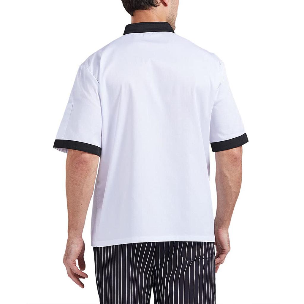 Унисекс Кардиган - Пуговицы Короткий рукав Поварская форма