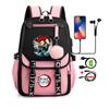 Anime Backpack Bags Large Capacity Manga To Travel Daily Girls Bookbags Demon Slayer Nezuko Kawaii Cartoon School Bag for Adults