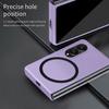 Coque avec 2 Verres Trempés pour Samsung Galaxy Z Fold 8, Rigide avec Cercle Magnétique - Violet