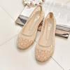 Новинка 2024 года, женская обувь на плоской подошве, балетки, модная женская обувь с бантом, без шнуровки, милая летняя женская обувь на плоской подошве с вырезами