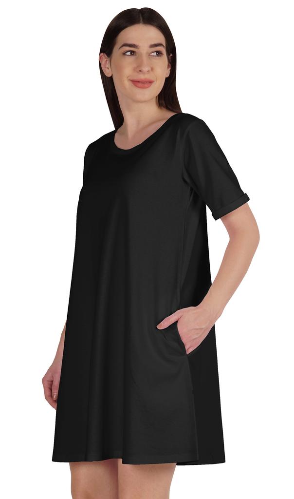 Inkmeso Платье-халат с карманами, летняя хлопковая туника, футболка, платье для женщин