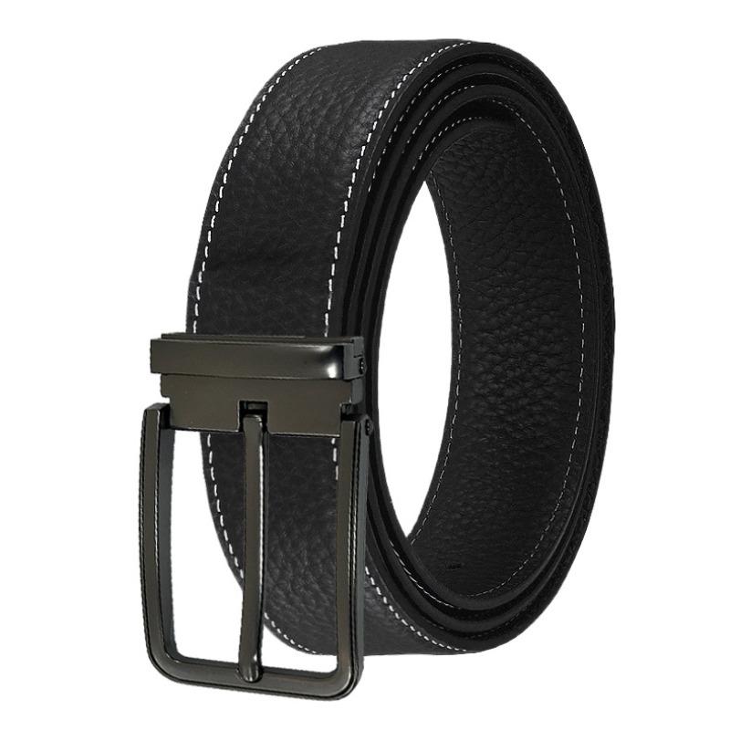 Elt первый слой узор личи натуральная коровья кожаный ремень высококачественный повседневный деловой универсальный ремень с булавкой