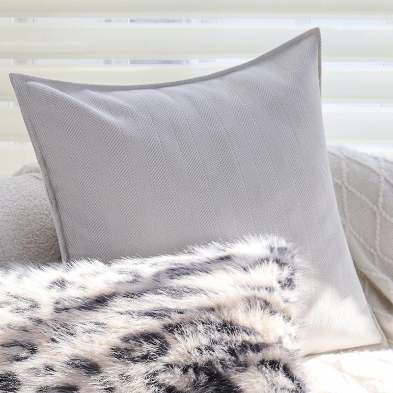 Pink Leopard Print Pillow Case Living Room Sofa Cushion Model Room Light Luxury Hotel B&B Bay Window Cushion Does Not Contain Core