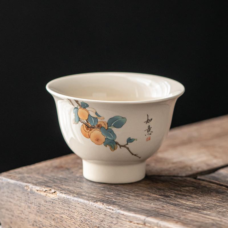 1 шт. Ретро-чашка для чая ручной работы, расписанная вручную, дорожная керамическая чаша для чая, китайский фарфоровый чайный сервиз Pu'er Tie Guanyin Master Teacup