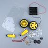 2WD DIY Набор для сборки умного робота-машины Шасси для экспериментов по следованию по линии Беспаечная сборка для STEM-учеников Робототехника
