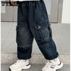 Boys' Pants Spring and Autumn Styles Children's Fashionable Denim Work Pants Boys' Baby Pants