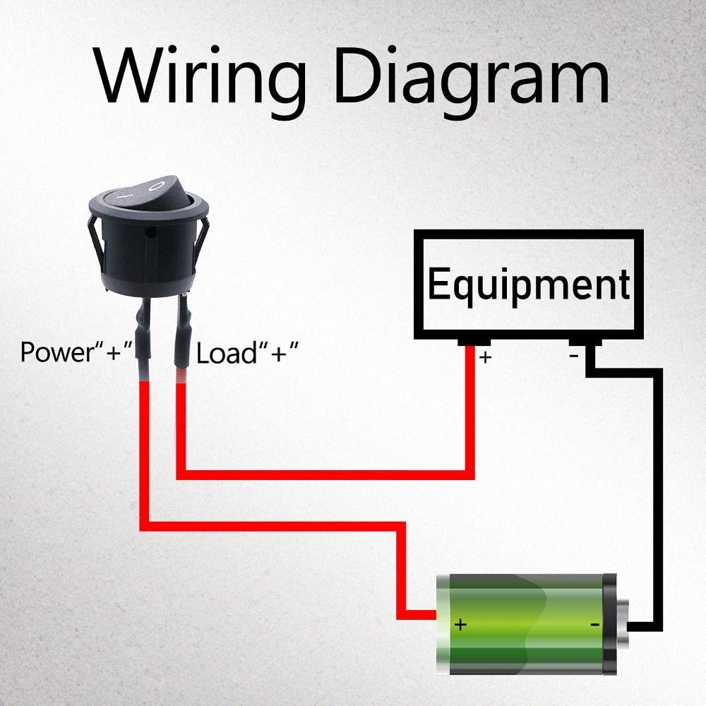 2 Pin Toggle Switch 12 Volt DC on Off Switch Small Rocker Round Rocker Switch RV Use