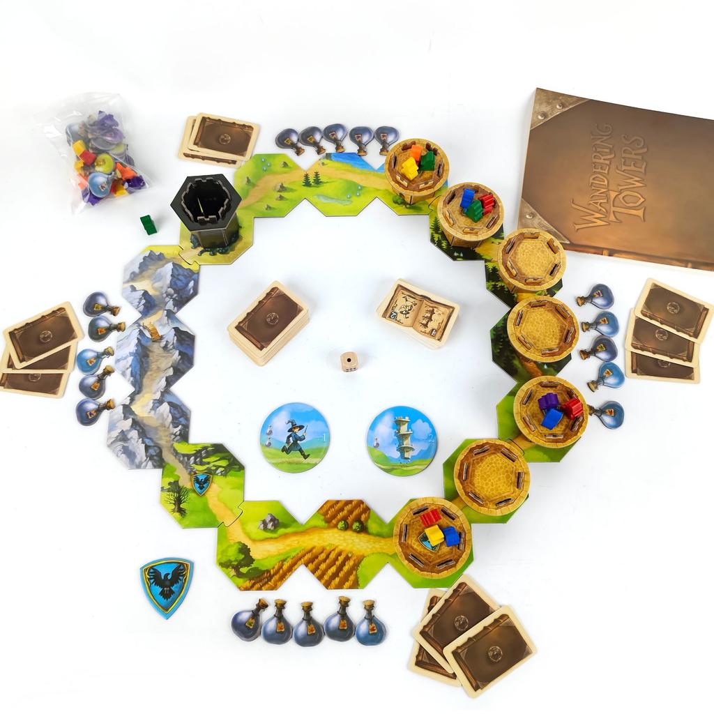 Настольная стратегическая игра «Блуждающие башни» Ловушки для волшебников Перемещение Магические заклинания Семейные игры для 1-6 игроков