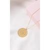 925 Sterling Silver Chain Gold Plated White Stone Flower of Life Necklace