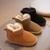 New Children's Snow Boot Winter Kids Shoes Boots for Girl Solid Color Versatile Boys Causal Fashion Cotton Boots Thickened Plush