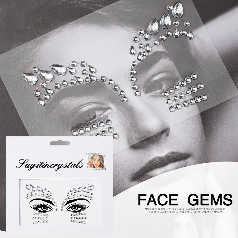 Экологичные Маскарадные Акриловые Наклейки С Бриллиантами