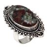 Eudailyte Jasper Gemstone Handmade Silver Jewelry Ring "6.5"