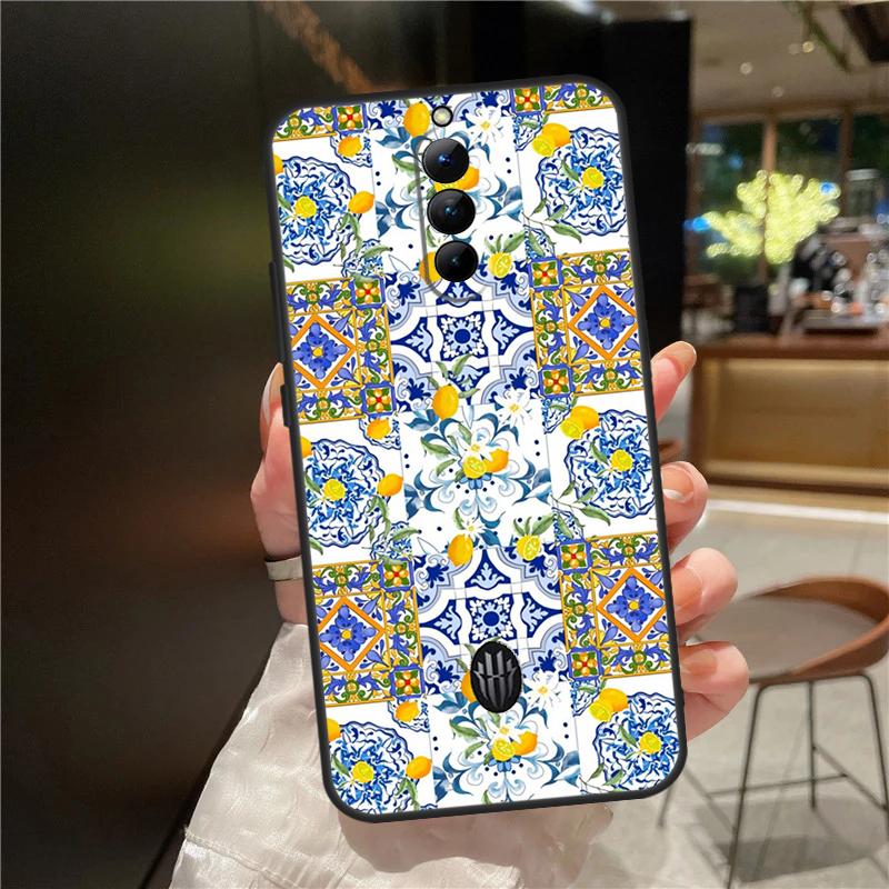 Средиземноморский лимонный чехол для ZTE Nubia Red Magic 8S 8 9 Pro Plus Red Magic 6 7 Pro 6S 7S Pro 5G 5S 6R Funda