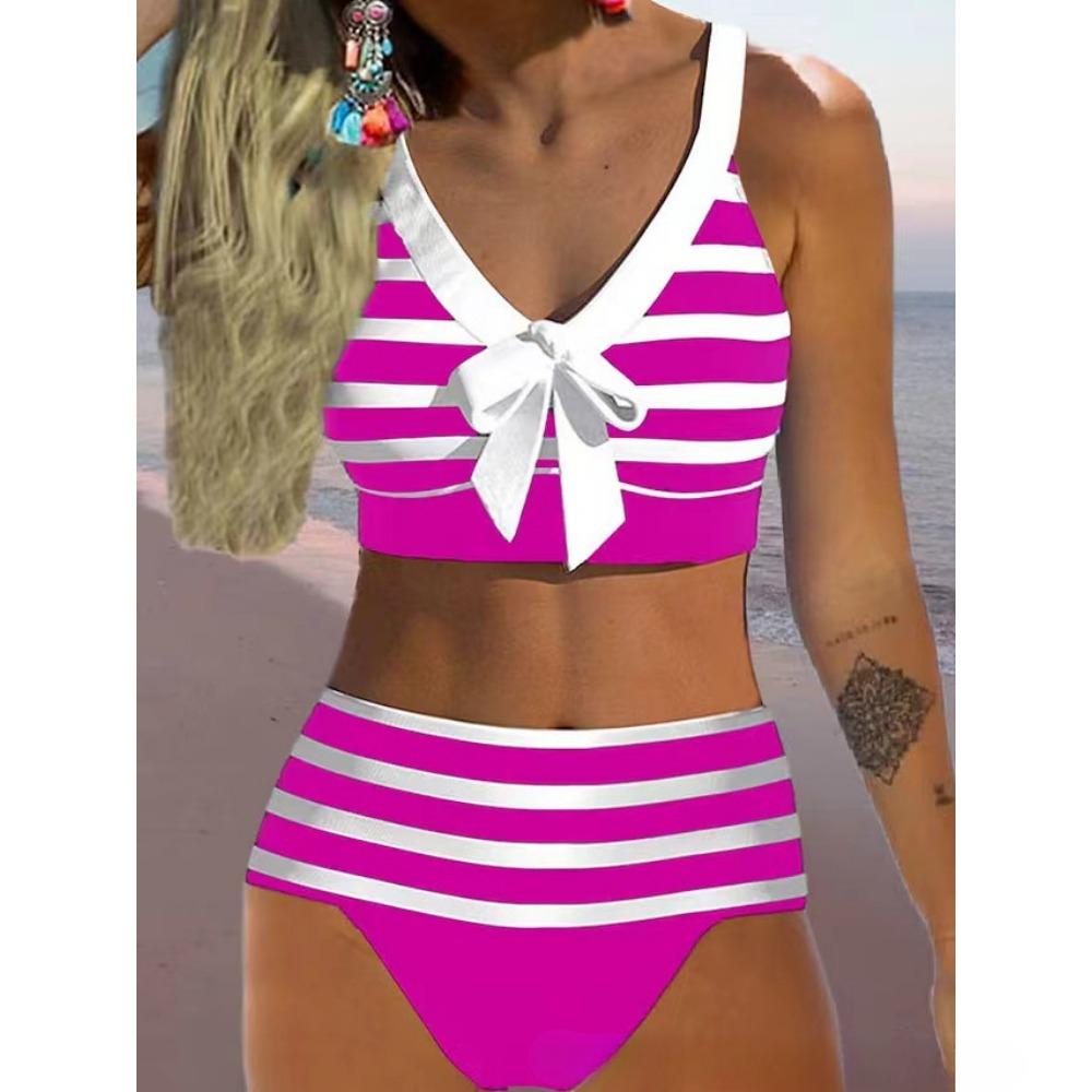 Женский купальник бикини с высокой талией, сексуальный, раздельный купальник