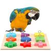 IQ Training Educational Interactive Intelligence Colorful Parrot Bird Toys Wooden Block Puzzles