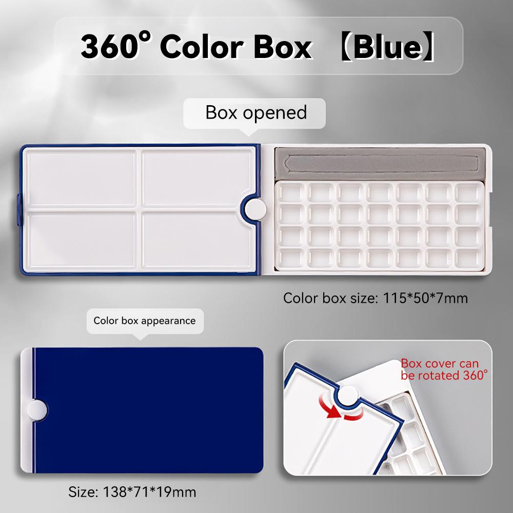 54Grid Watercolor Palette Empty Painting Paint Tray Box Multi-function Moisturizing Dispenser Box for Watercolor Acrylic Paints