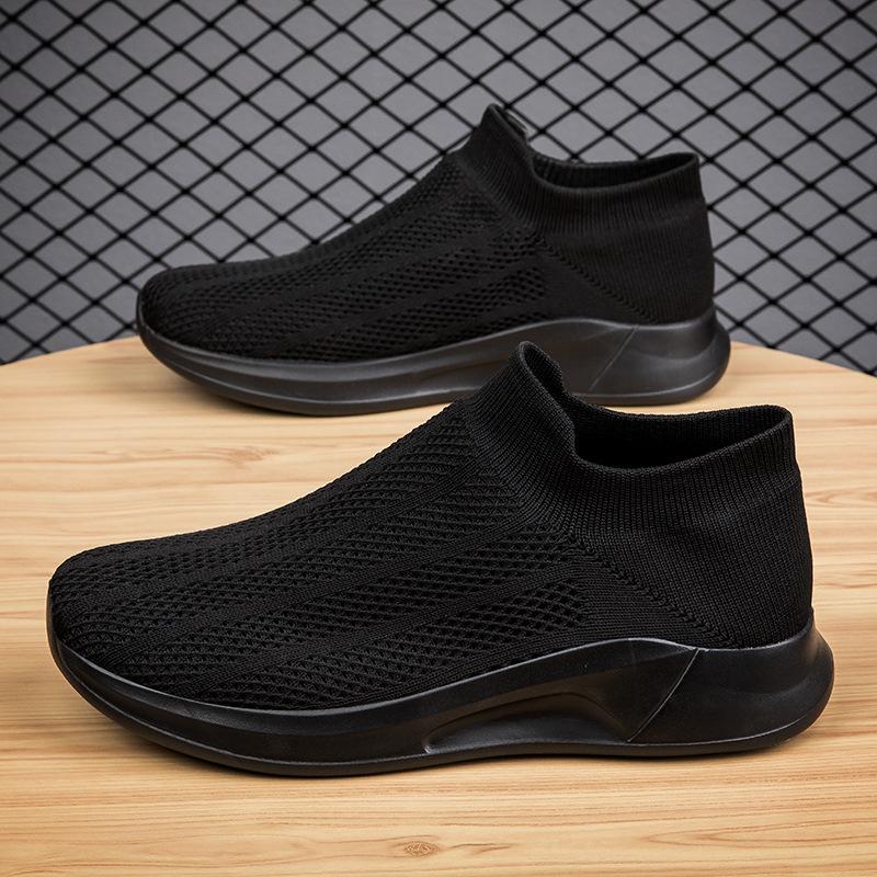 Весна и лето новая повседневная обувь пара спортивная ленивая сетчатая дышащая обувь летающая тканая женская обувь