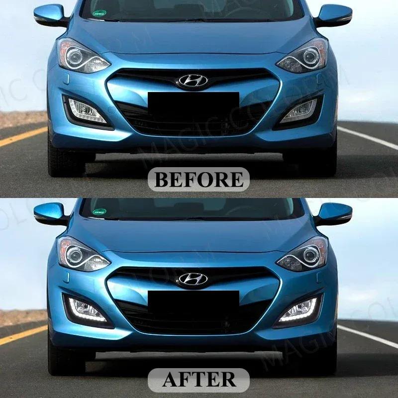 Светодиодная противотуманная фара в сборе для переднего бампера автомобиля Hyundai Elantra GT I30 2012 2013 2014 2015 2016 Дневные ходовые огни