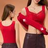 Women's Thermal Tank Tops with Built In Bra Lace Padded Sleeveless Camisole Undershirt Soft Warm Base Layer Vest