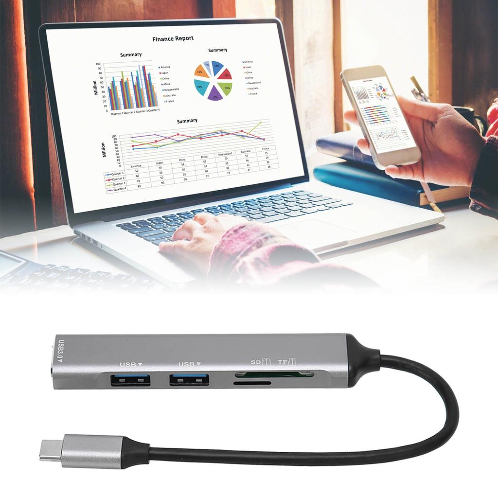 USB C Хаб 5 в 1 Plug and Play Тип C Хаб Металлический Электроника Тип C Док-станция USB C Адаптер для   для