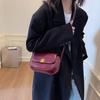 Women's Bag Niche High-end Retro Red Bag 2025 New Simple Small Square Bag Versatile Shoulder Messenger Bag