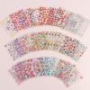 30 шт./компл., 3D стикеры со смешанными цветами, наклейки для дизайна ногтей, подвески, дизайнерские наклейки, все для маникюра, милые наклейки для ногтей, украшения для детей