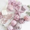 Sequined Pink Christmas Balls 8cm Xmas Tree Pendant Christmas Tree Hanging Ornament New Year