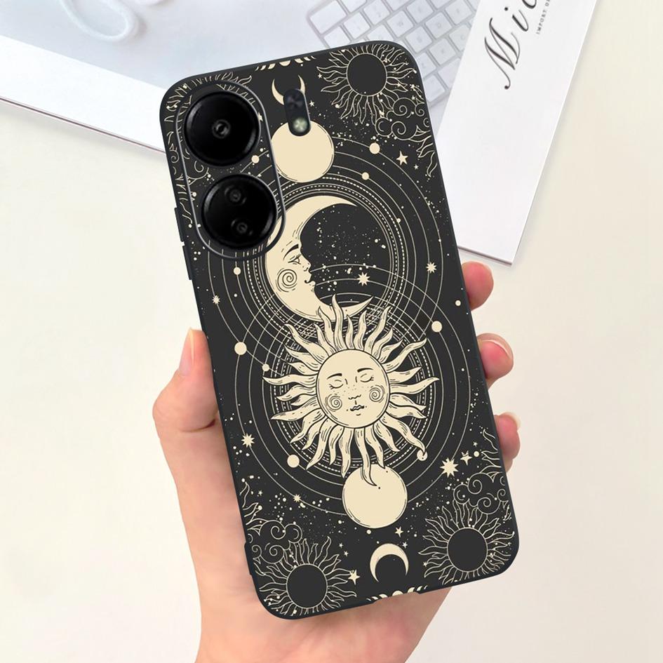 Для Xiaomi Redmi 13C 2023 Чехол Модный Космический Узор с Луной Capa Тонкий Мягкий Силиконовый Чехол Для Xiaomi Redmi 12C Coque Чехол Redmi13C
