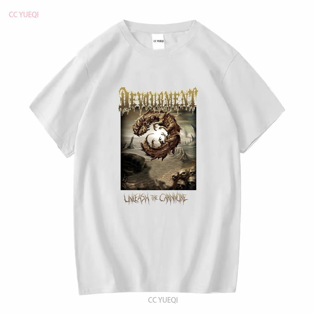 Devourment Unleash The Carnivore Футболка Черная Мужская S до 3XL PM904 винтажная Стиранная мужская Дышащая Универсальная Мягкая Унисекс Повседневная