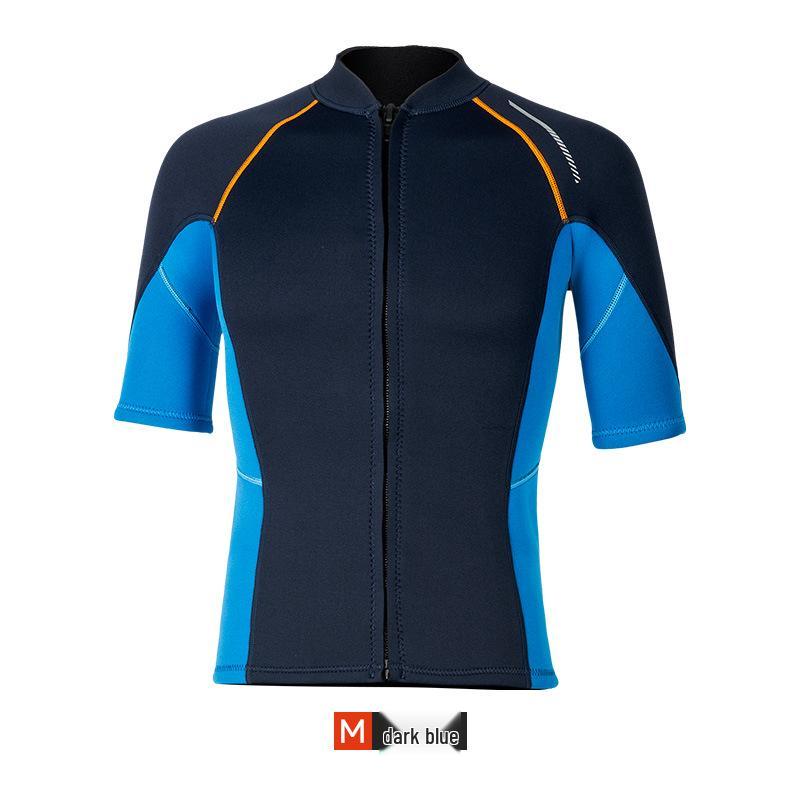 1.5MM Unisex Short-Sleeve Split Diving Suit with Snorkeling Surf Shorts and Cold-Proof Pants