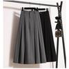 2024 Plus Size Women Skirts Autumn Winter Thick Elastic Oversize Fashion Solid A-Line Long Skirt Elegant Pleated Skirt