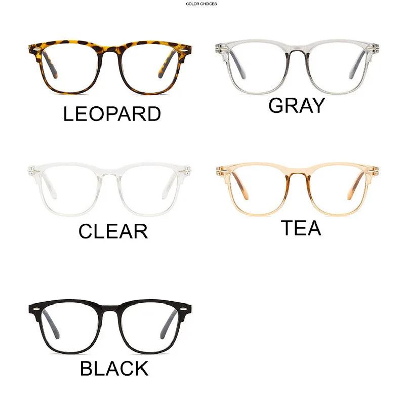 Оверсайз очки для близорукости винтажные унисекс с прозрачной оправой очки для защиты от синего света женские очки для близорукости