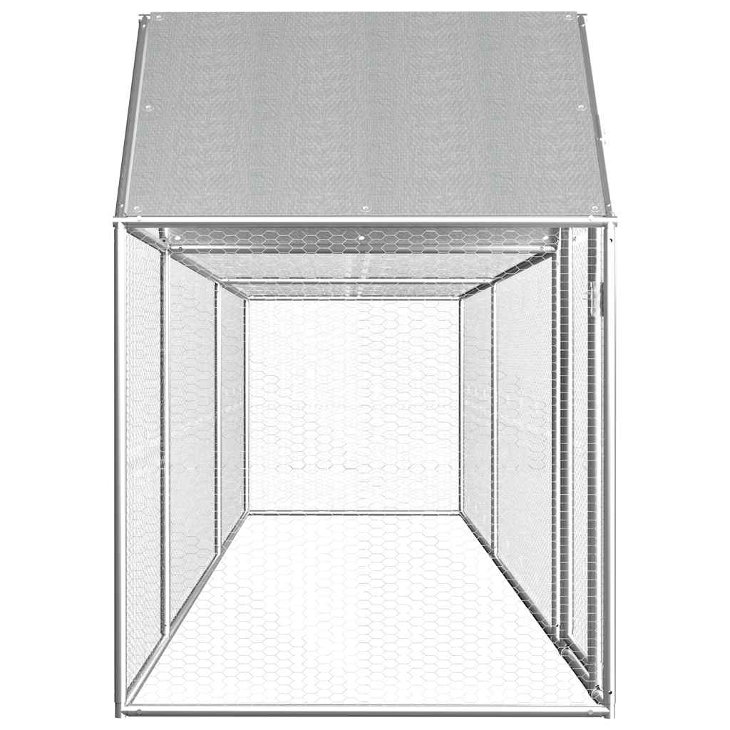 Chicken Coop 5x1x1.5 m Galvanized Steel