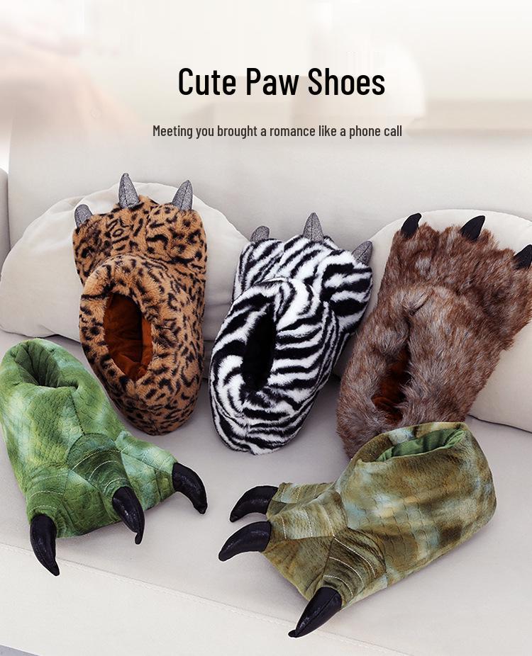 Уютные осенне-зимние плюшевые тапочки в виде животных - Супермягкий флис, Толстые и теплые