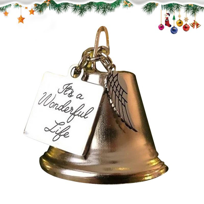 Christmas Angel Bell Ornament Stainless Steel Vintage Bell With Crisp Sound Christmas Tree Pendant Decorative Bells For Indoor