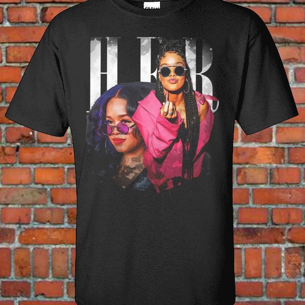 H E R Camiseta B Soul Music Tour Vintage Stylish Casual Designer Clothes Stretched Top For Everyday Wear Versatile