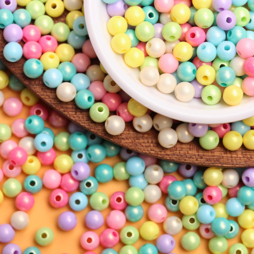 500 г/пакет, около 5500 шт. свободные бусины, аксессуары для изготовления ювелирных изделий, круглые бусины 6 мм, материал ручной работы, гладкая поверхность, ручное изготовление, твердое тело