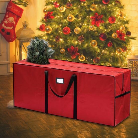 Водонепроницаемая сумка для хранения рождественской елки с усиленной ручкой, застежкой-молнией, большой вместимостью, влагостойкостью