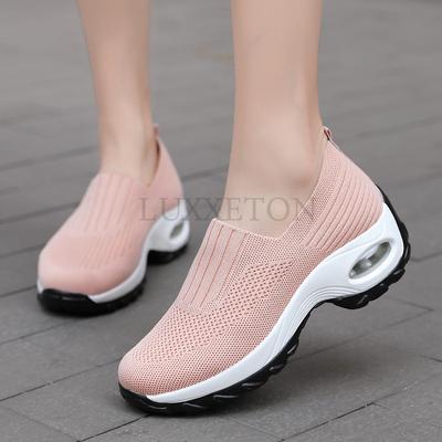 Женские туфли для ходьбы Slip-On, ортопедические, диабетические, женские, на платформе, мюли, легкие, сетчатые, на танкетке, женские кроссовки