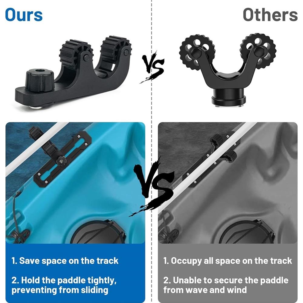 2-секционный держатель весла для каяка, универсальный зажим для весла для каяка, универсальный держатель весла для безопасной гребли, крепление для байдарки, рыбалка, аксессуары для лодок