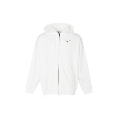 Zipper Front Fleece Hooded Jacket Women Jackets White DD5635-100