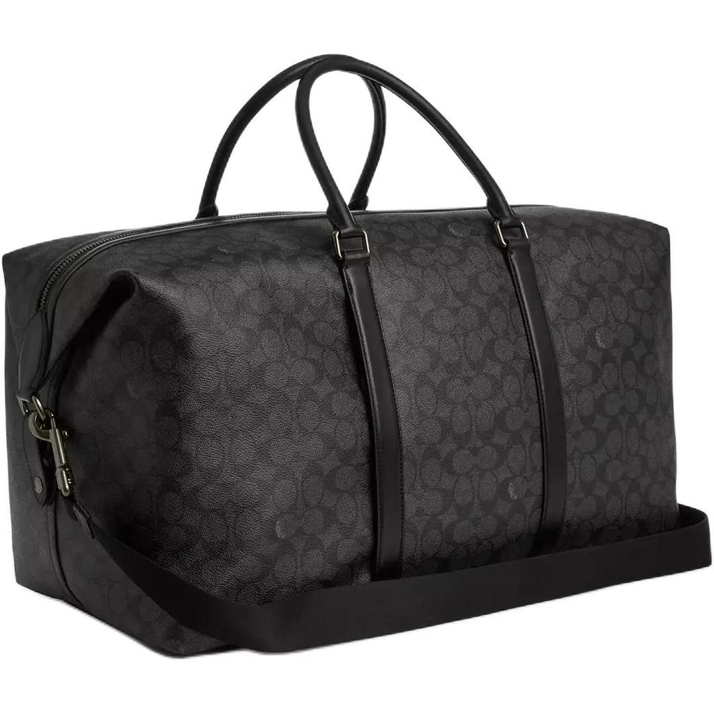COACH Trekker Coated Canvas One Shoulder Handbag, Travel Bag Men's Black CAR75-QBMI5