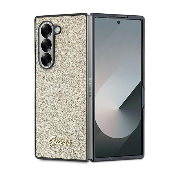 Etui do Samsung Galaxy Z Fold6 Guess Glitter Script Złote