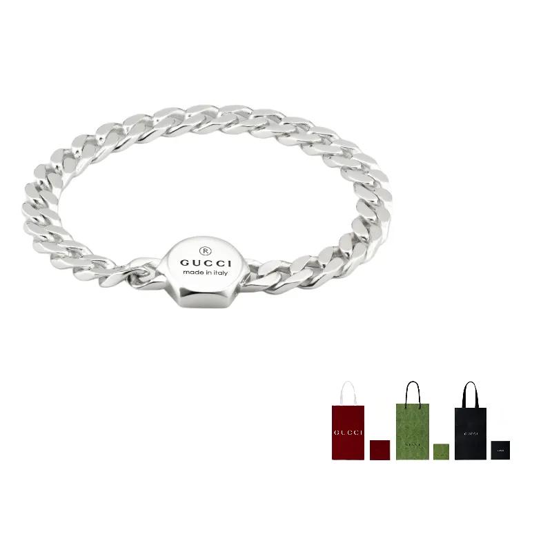 GUCCI 925 Sterling Silver Bracelets Unisex Silver (Unisex) Bracelets 779173J84008106